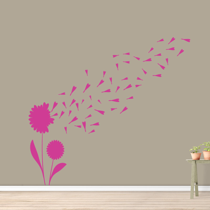 Plants & Flowers Non-Wall Damaging, Hot Pink