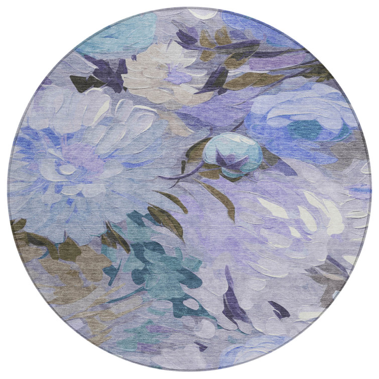 Machine Washable Indoor/Outdoor Howle ACN2264 Floral Rug
