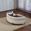 Grand repose-pieds rembourré avec rangement demi-lune-108685030