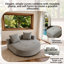 Canapé-lit modulaire rond capitonné surdimensionné rembourré avec 2 coussins, rembourré entièrement en mousse, sans assemblage requis-379423840