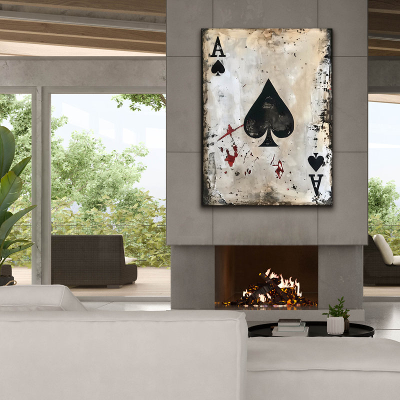Art mural sur toile Williston Forge «Ace Of Spades» par Andreas Magnusson, H 54 po x l 40 po x P 1,5 po