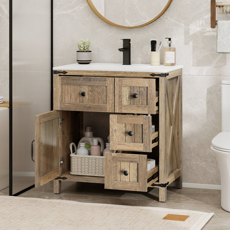 Meuble-lavabo avec lavabo Farmhouse (sans robinet), 30"