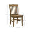Chaise d'appoint à dossier en lattes de bois massif Fallyn-1644239501