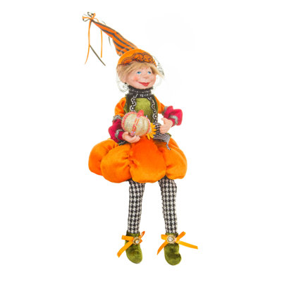 Fille-elfe animée orange