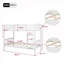 Lit superposé simple au-dessus de simple avec échelle, structure en pin massif blanc, convertible en 2 lits, aucun sommier nécessaire