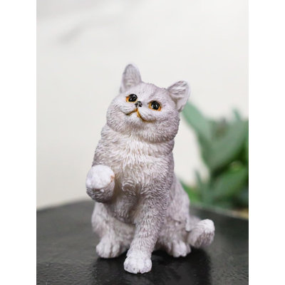 Mini-figurine réaliste de chat chaton gris