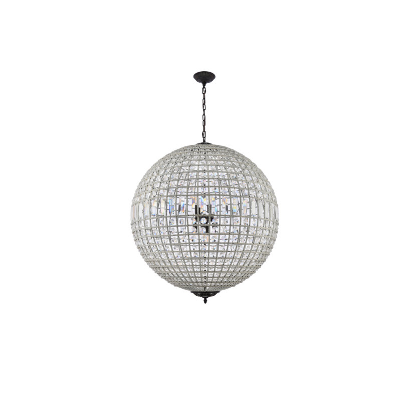 Lustre 8 lumières Rola, Bronze foncé