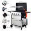 4 barbecues au gaz propane avec ss, 49 200 BTU, grilles de cuisson en émail, table d'appoint pliable, panier suspendu pour barbecue, barbecue