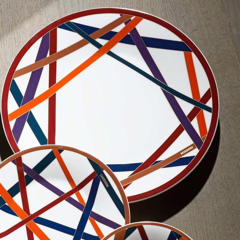 Missoni Dinner Plate Nastri Multicolor - Diam. 10.75", Multicolor