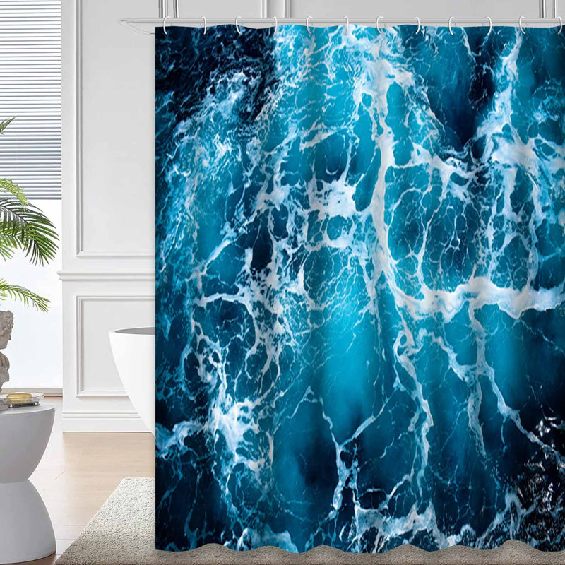 Vagues de mer, vagues, océan, vert, éclaboussures profondes, bleu, environnement frais, nature avec 12 crochets