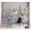 Charcoal City London Cityscape Drawing Removable Wallpaper-1178235522