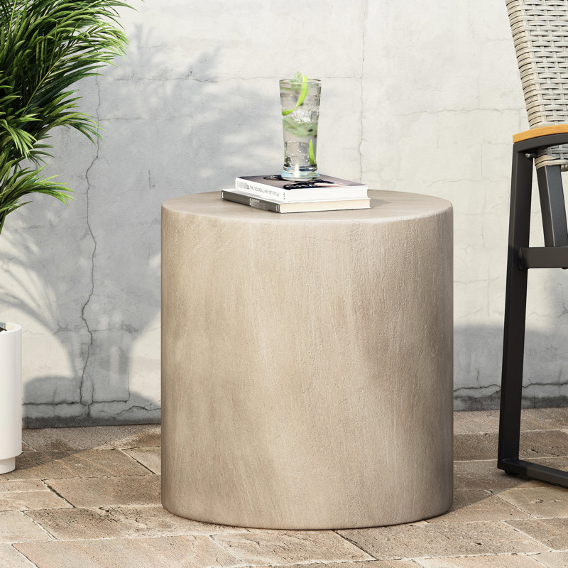 Béton léger pour cour arrière, gris - table d'appoint élégante et pratique à l'extérieur attrayante