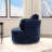 40.35"w Upholstered Cheniile Barrel Accent Swivel Chair-2079189361