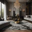Tapis gris soyeux et moelleux-287066155