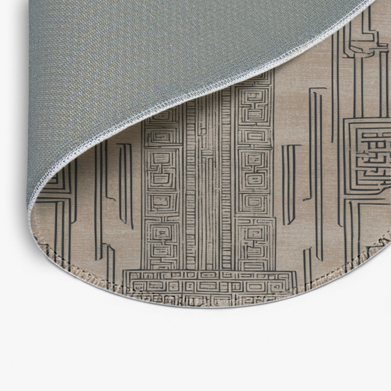 Tapis intérieur et extérieur ArtDeco, Rond 5 pi