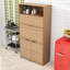 Armoire de cuisine polyvalente avec tablette réglable, poste de travail pliable et station de charge intégrée-292745660