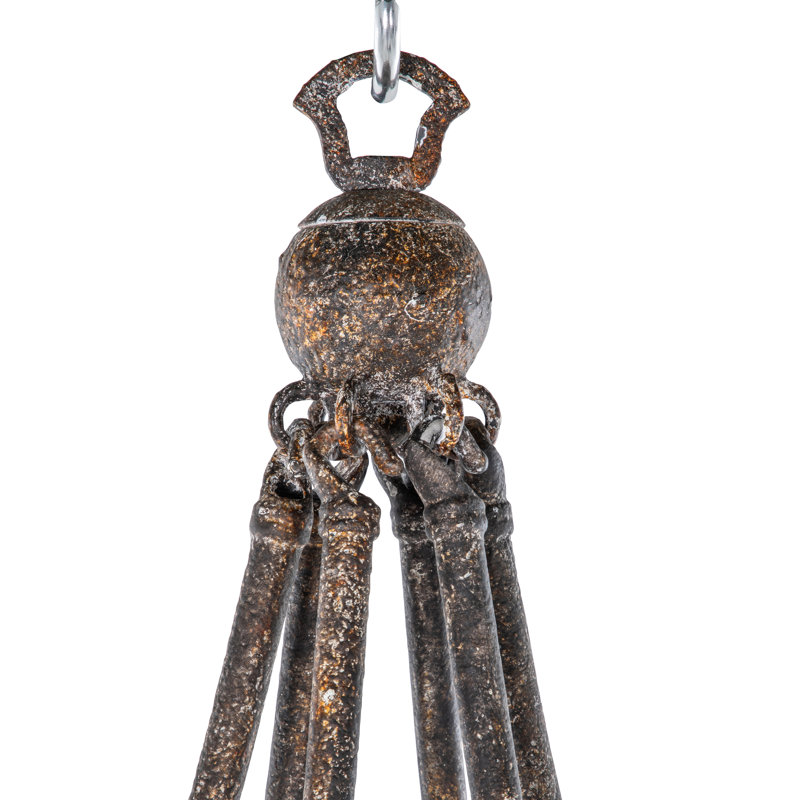 Nakita 6 - Light Candle Style Chandelier, Rust Brown
