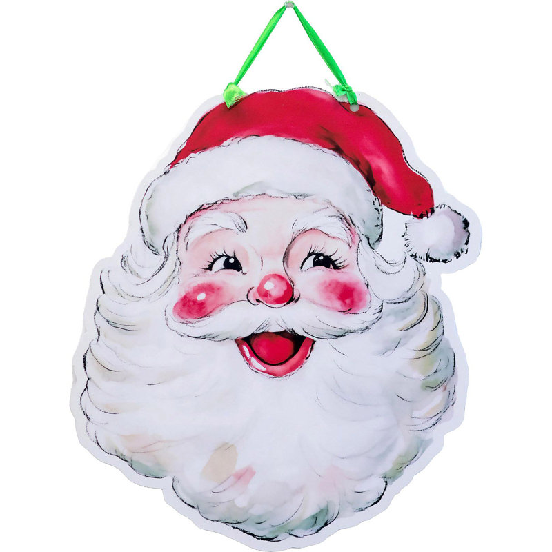 Décoration de porte de père Noël