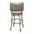 Retro Home Chrome Upholstered Swivel Counter And Bar Stool With Back-107439717-108805922