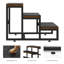 Escalier pour animaux 3 marches Ironwood noir