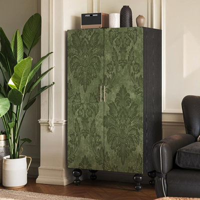 Armoire de rangement rétro style français en bois massif
