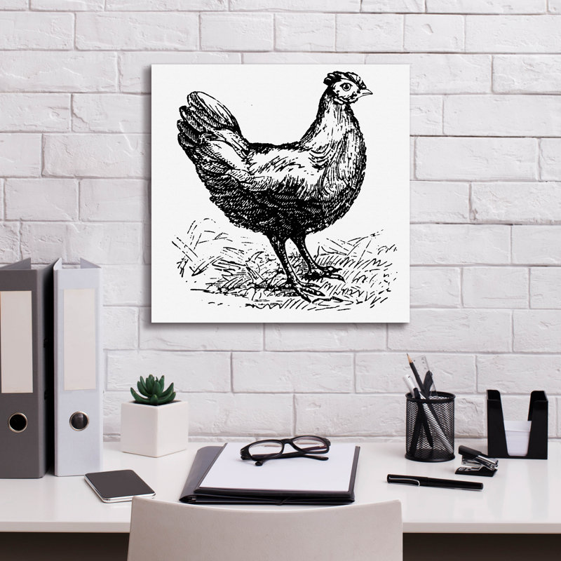 'Chicken Scratch' by Art Licensing Studio Canvas Wall Art, 18" H x 18" W x 0.75" D