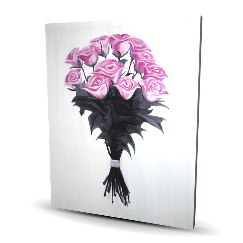 Bouquet de roses - Art sur toile romantique pour la décoration intérieure