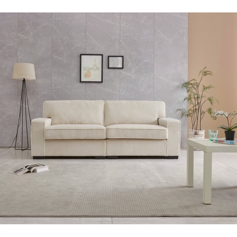Loveseat, Cream, Cream