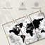 Silhouette World Map Multi Piece Canvas Print-1862460634