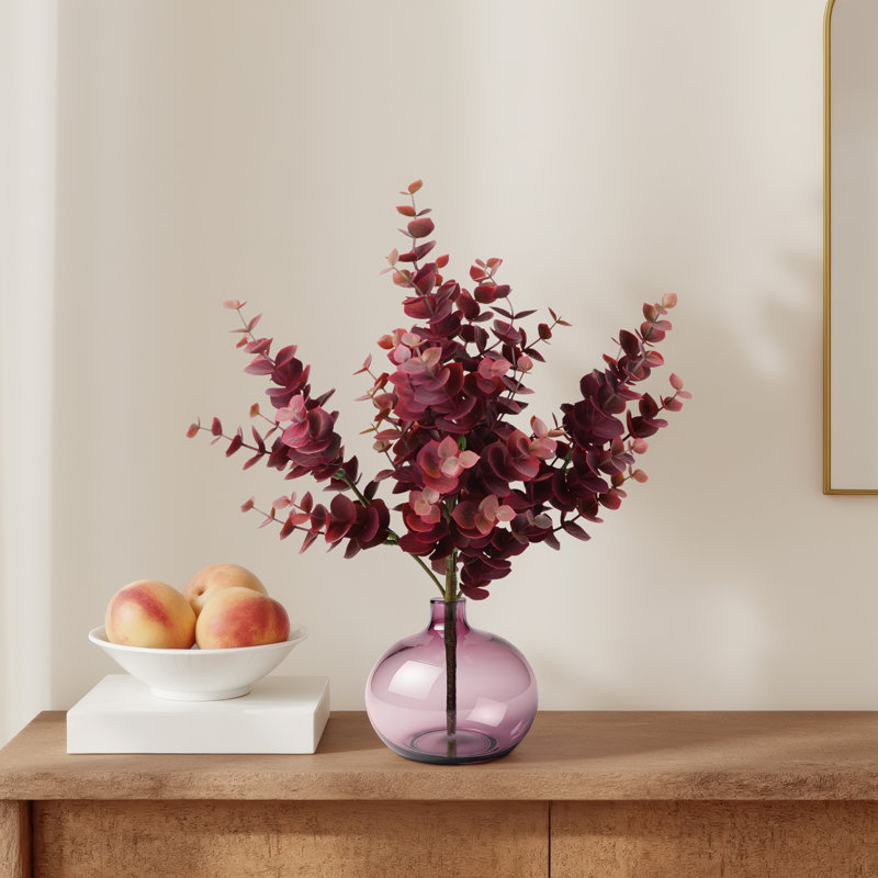 Rossie Artificial Jade Leaf Spray, Burgundy