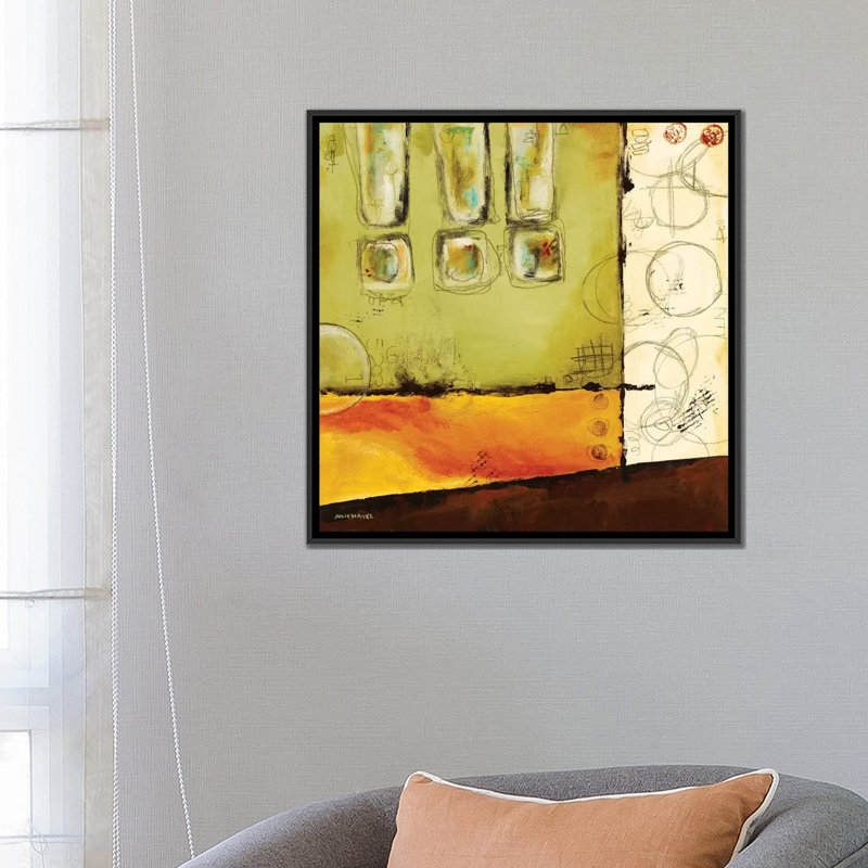 « unit ii », impression sur toile, H 26 po x l 26 po x P 1,5 po, Toile avec cadre flottant noir, Pas de tapis