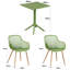 3-Piece Bistro Garden Set with Square Table & Armchairs-739012752