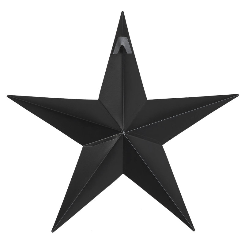  Festive Metal Star Wall Decor, Black, 12" H x 12" W x 1.25" D