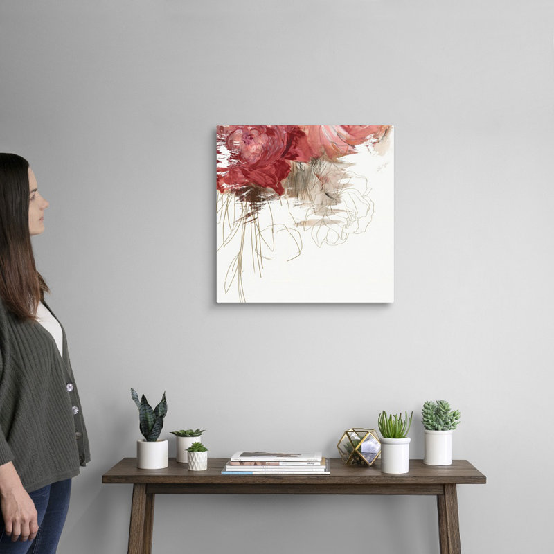Reproduction d’art sur toile, "Crimson Lust III" par PI studio, Toile tendue, H 20 po x l 20 po x P 1,25 po