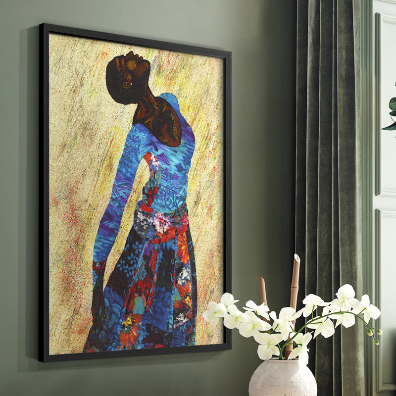 «Woman Strong IV», reproduction encadrée - bois massif, H 14 po x l 11 po, Noir