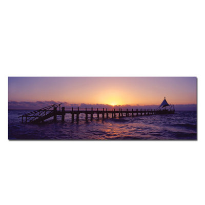 " Wrapped Canvas Wall Art - Preston 'Seascape' Wall Art For Living Room, Bedroom, Or Office Décor - 8x24 " by Preston
