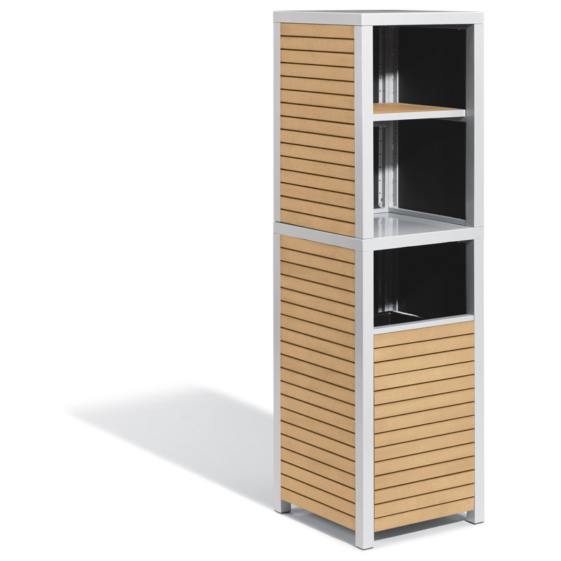 Ensemble de valet et huche modulaire Travira, Bois de teck naturel