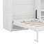 Lit escamotable mural simple avec bibliothèque, armoire supérieure, bureau extensible et rangement latéral-1219547568