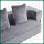 Canapé modulaire transformable en chenille Ebern Designs - Lit pliant gris clair pour petits espaces Bureaux à domicile