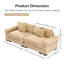 Coussin modulaire surdimensionné de 92 po avec accoudoirs extra larges en velours côtelé modulaire Cloud-484524450