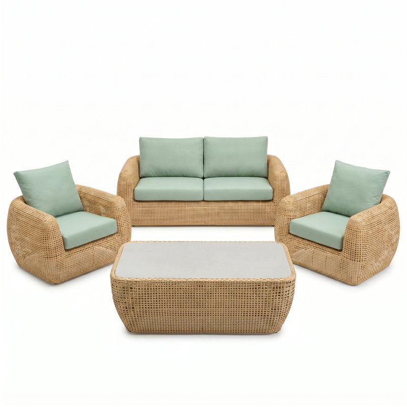 Ensemble de sièges de patio 4 pièces Sydney Sunbrella® - Toile spa Sydney, Tissu spa