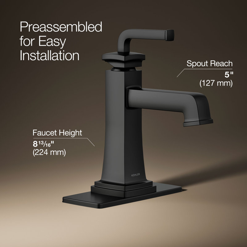 Riff Single-Handle Bathroom Sink Faucet, Matte Black