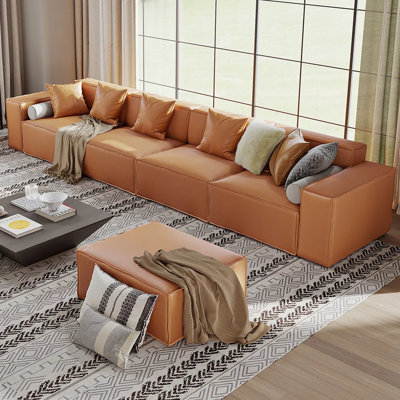 Canapé modulaire minimaliste avec repose-pieds 147,63 "