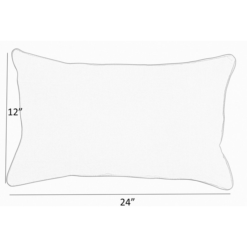 Striped Outdoor Reversible Throw Pillow, 12" x 24"