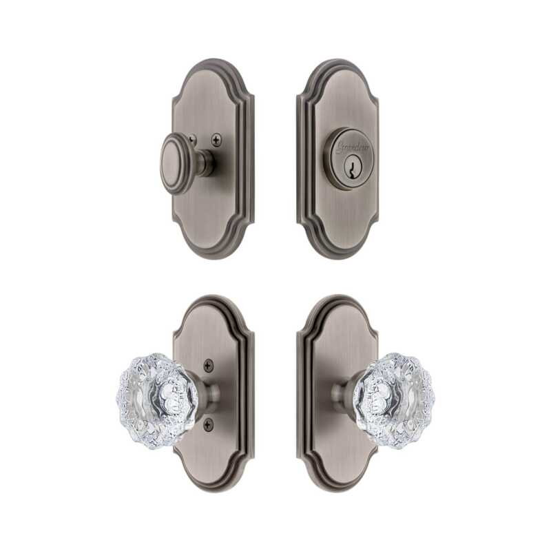 Ensemble de portes d'entrée Grandeur Arc, 2.75", Nickel poli