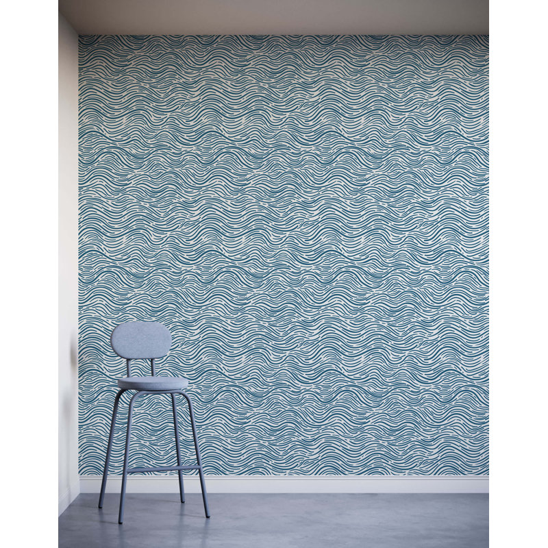 7m x 75cm Matte Abstract Wave Wallpaper Roll