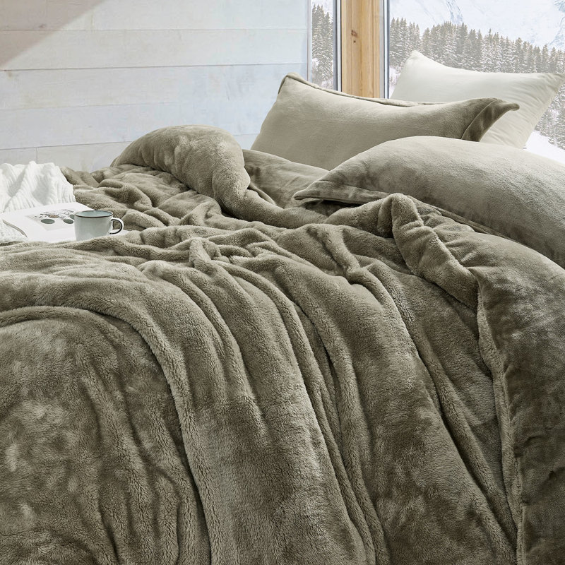 Ensemble de housse de couette Coma Induser Bae, She Thick - sauge argentée, Housse de couette grand + 2 taies décoratives