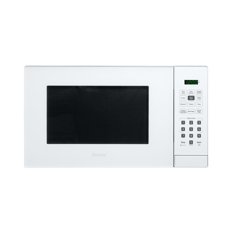 0,9 pi³ Pi. Four à micro-ondes de comptoir, 900 watts, 10 niveaux de puissance, blanc, Blanc