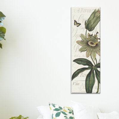 « botanique panel i », art textuel sur toile tendue 1 pièce