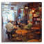  «Café» par Erica Pollock Norelius, art mural en verre acrylique, 24 po x 24 po-1179549093